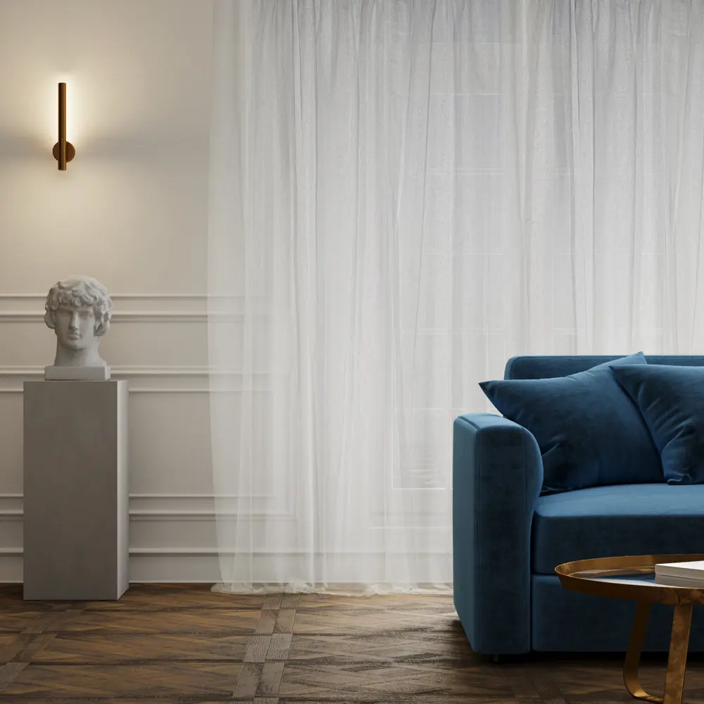 Тюль на ленте Inspire Sandro 250x280 см цвет серый 86255202 STLM-2190522 