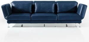 brühl 3-местный кожаный диван с откидной спинкой Moule