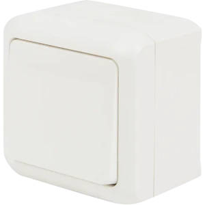 Выключатель накладной 1 клавиша Legrand Quteo IP44 10А 250В винтовые зажимы цвет белый