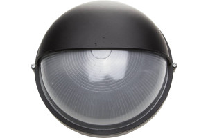 13669350 Уличный светильник влагозащищенный с верхним защитным кожухом круг цвет черный 100 Вт SV-57263-B СВЕТОЗАР