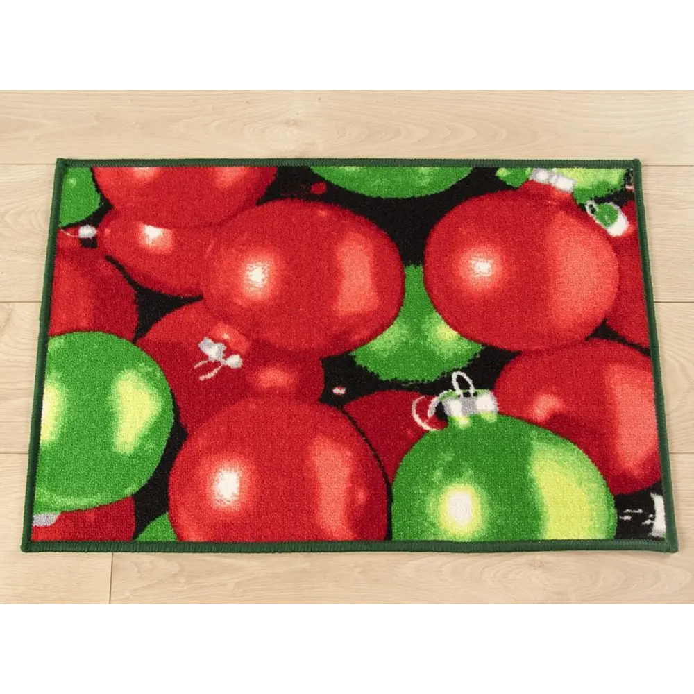 Коврик Новогодние шары 40x60 см нейлон цвет мультиколор CTIM STLM-2192383 - Вид №2