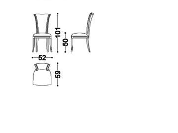 Стул из ткани с высокой спинкой OPERA CONTEMPORARY CLAUDE ARCH-00127920 - Вид №1