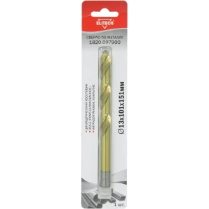 Сверло спиральное по металлу HSS-G Elitech 1820.097900 13x151 мм 89402766 STLM-2038668