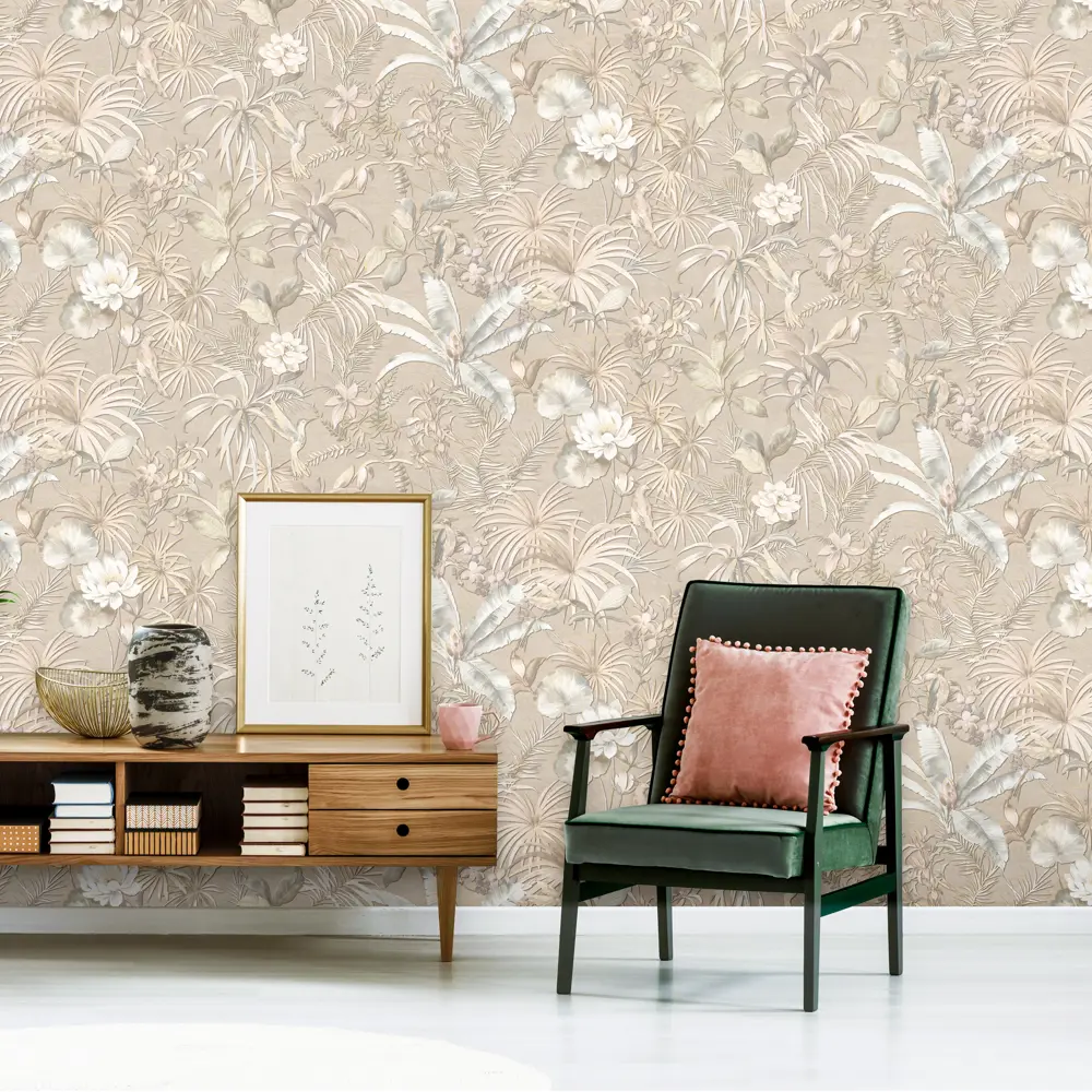 Обои флизелиновые Victoria Stenova Amazonia коричневые 1.06 м 989546 STLM-2067936 - Вид №2