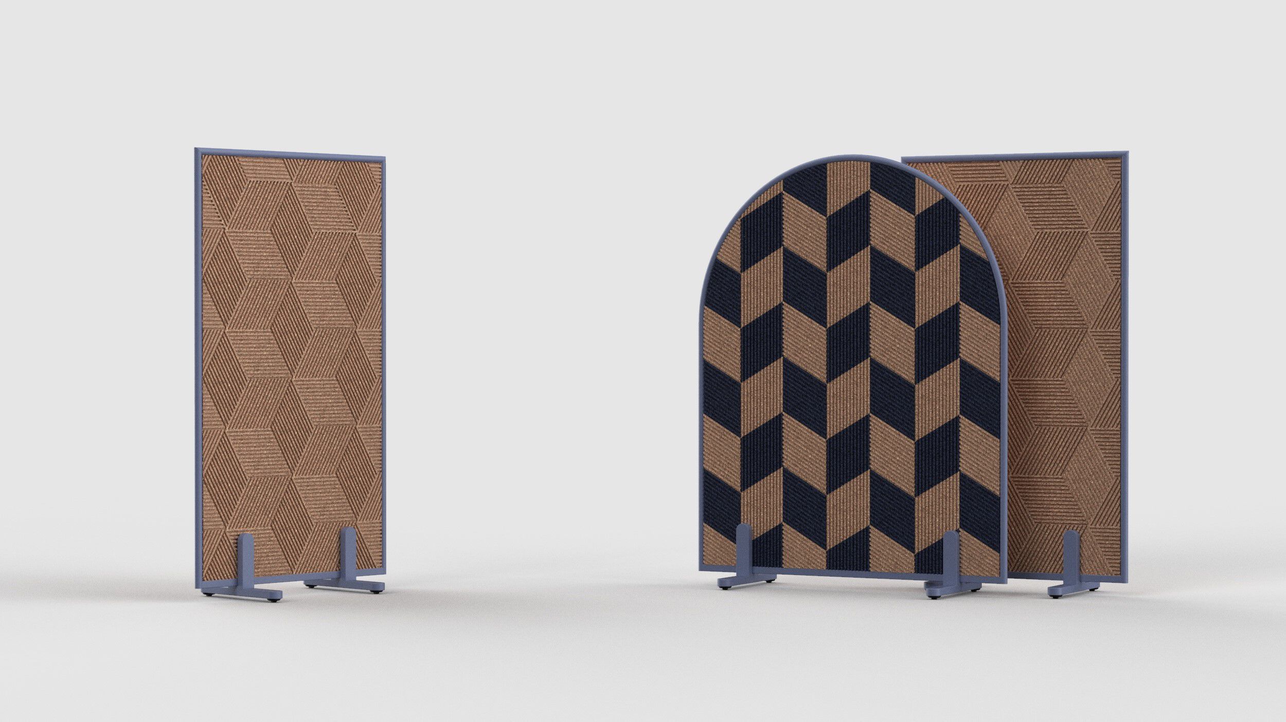 Пробковая мобильная офисная перегородка на колесах GREENMOOD MODULOR ARCH-00126942 - Вид №3