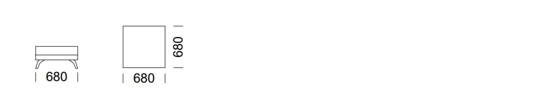 Квадратный бархатный пуф Nobonobo Feza ARCH-00148554 - Вид №2