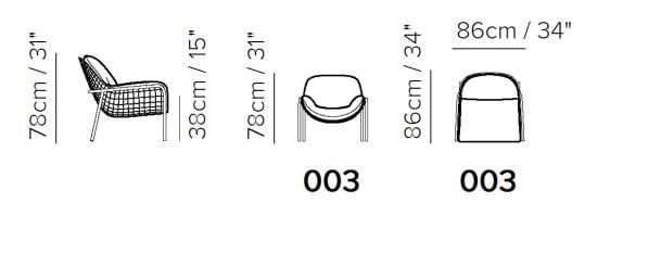 Кожаное кресло с подлокотниками Natuzzi Italia LAVE ARCH-00114935 - Вид №5