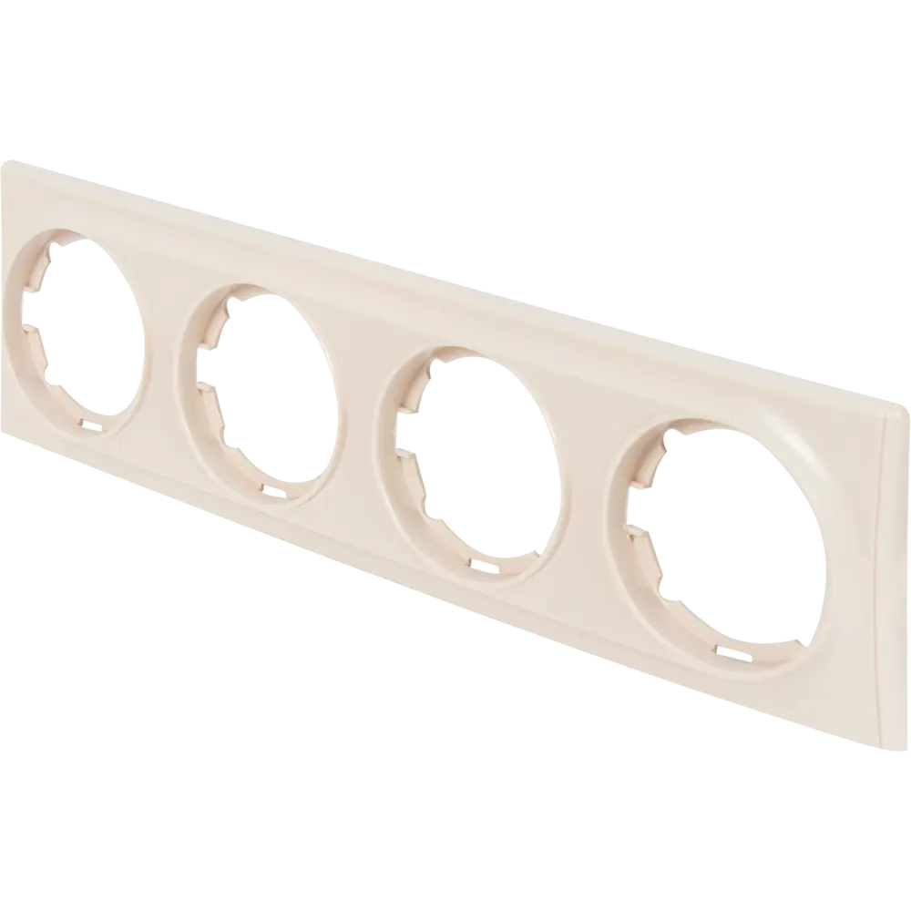 ONEKEYELECTRO Florence - рамка на 4 поста бежевая для розеток и выключателей 82127002 STLM-0019887 - Вид №1