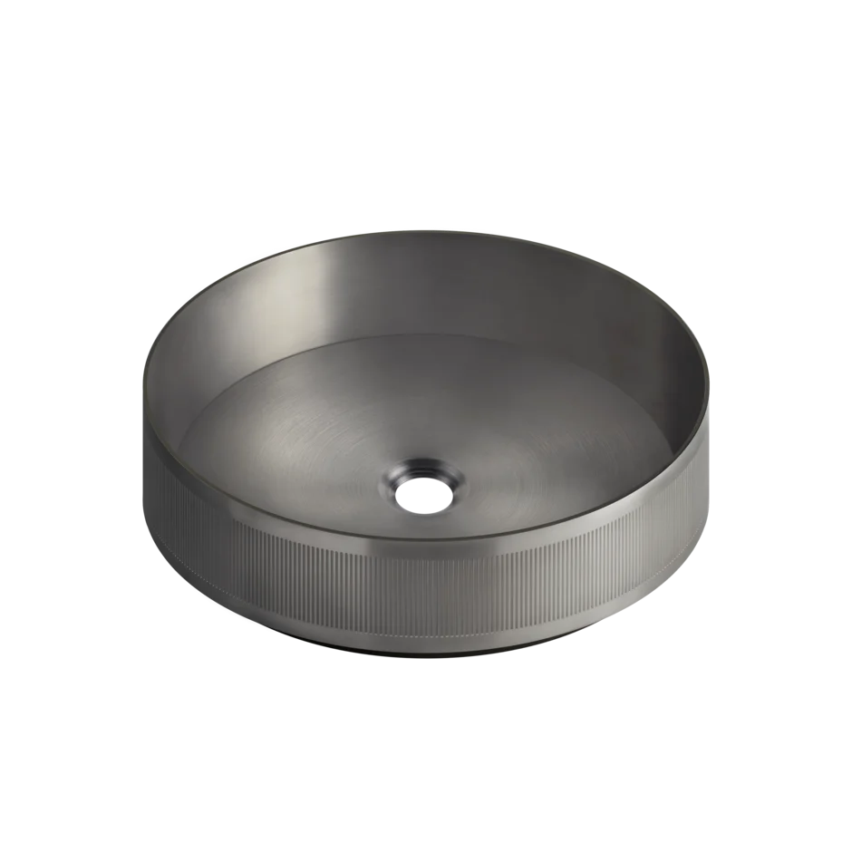 Умывальник 65601 239 Gessi Venti20 ПОЧИЩЕННАЯ ЩЕТКОЙ СТАЛЬ 65601239