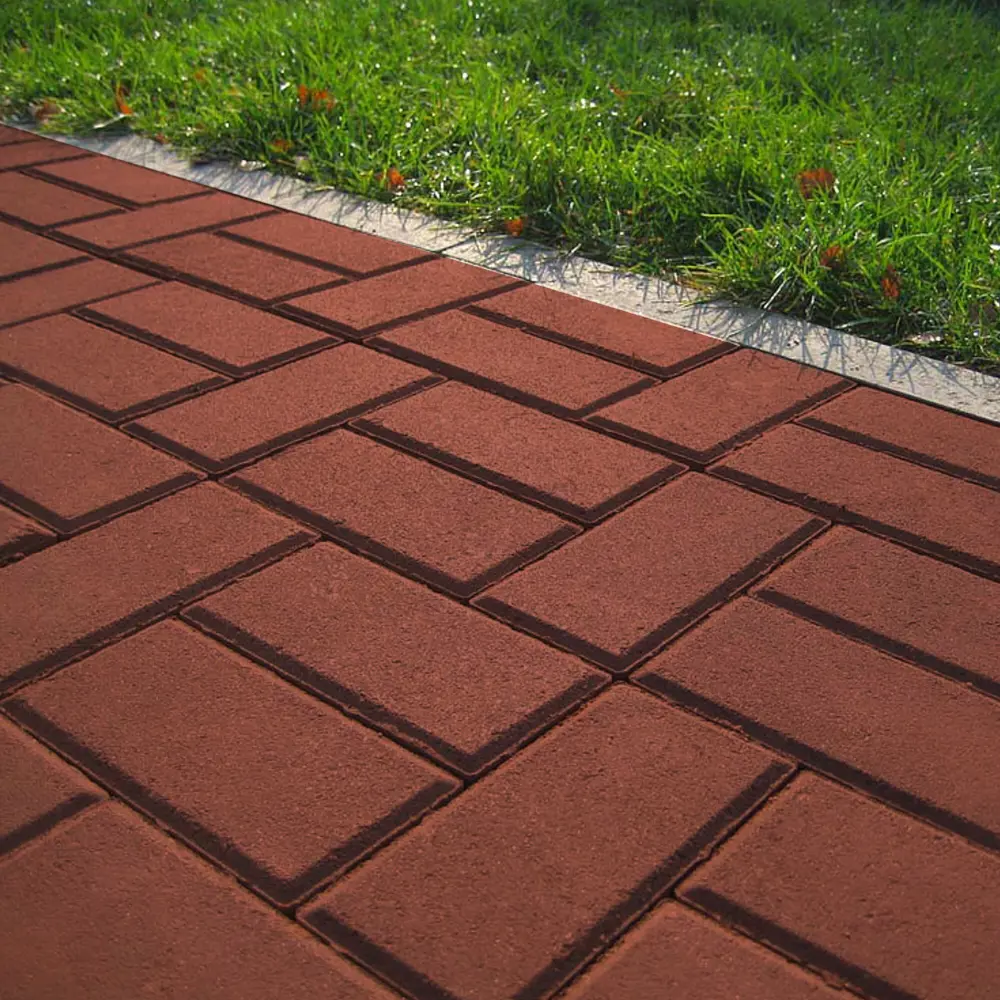 Плитка тротуарная Призма 200x100x50 мм цвет терракотовый Santreyd STLM-2158889 - Вид №2
