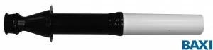 KUG71413591 Вертикальный наконечник для коакс. трубы полипропиленовый диам. 80/125 мм, общая длина 1155 мм, длина наконечника 262 мм — антиобледeнительное исполнение. (KUG71413591) BAXI
