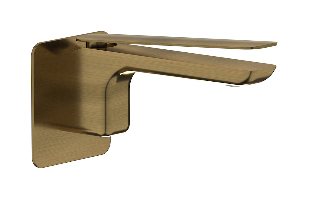 Встроенный в стену смеситель для раковины на 1 отверстие в комплекте с донным клапаном WE ARE IB k2209mb Modern Bronze K2