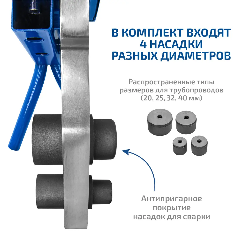 Аппарат для сварки полипропиленовых труб Мегеон 98107 1500 Вт STLM-2005010 - Вид №3