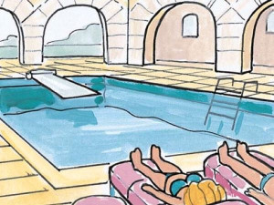 Краска на основе хлора каучука для защитного покрытия бассейнов