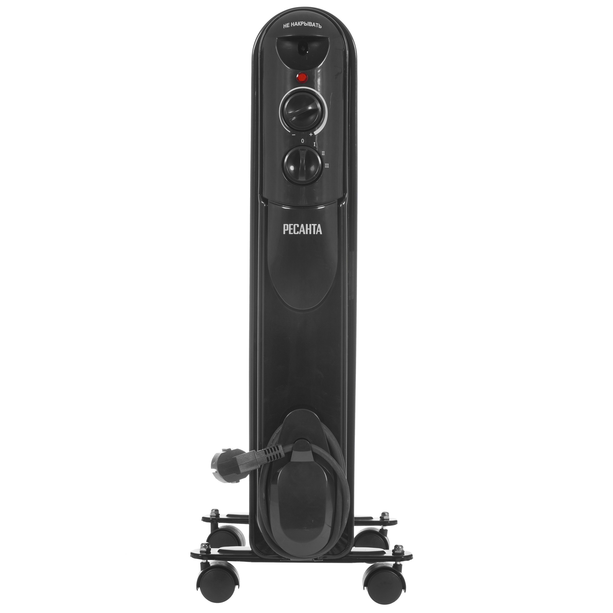 8194833 Масляный обогреватель Ресанта ОМПТ-9НЧ черный STDN-0012982 - Вид №1