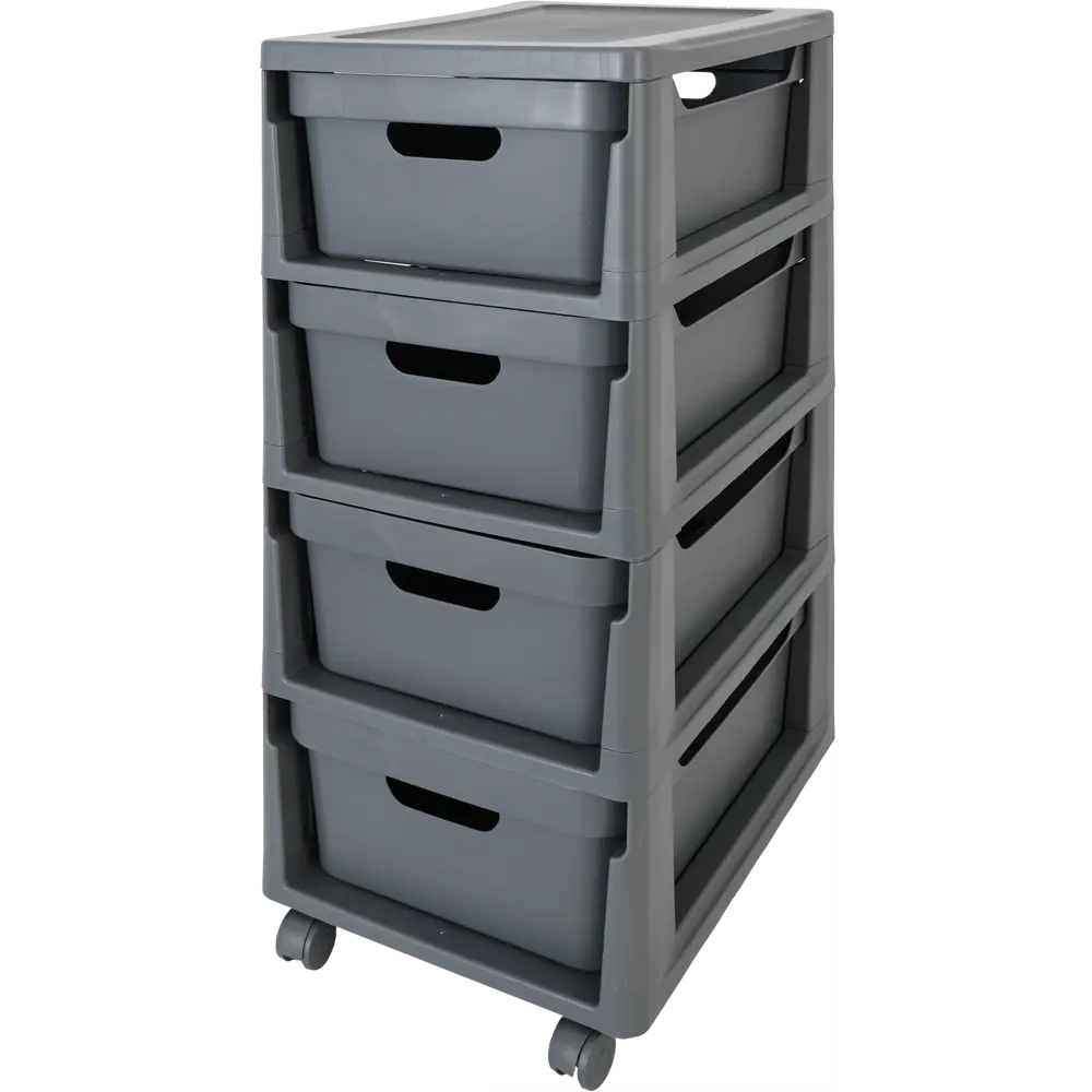 Комод LUXE 4 ящика 30x38.5x69 см пластик цвет серый 82995145 STLM-2094170 Santreyd 