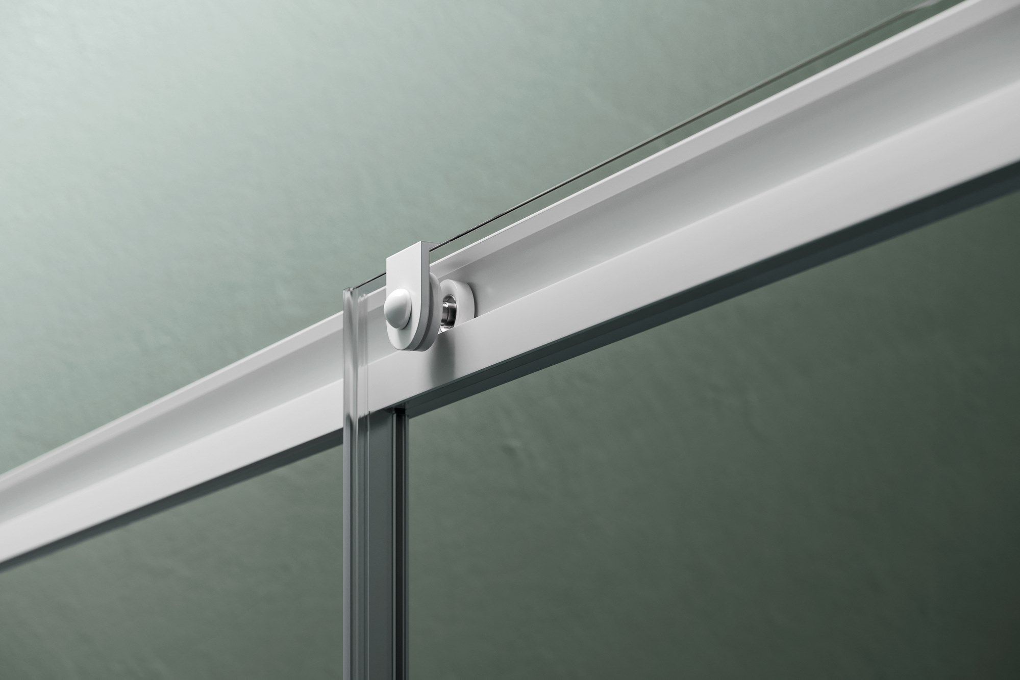 Угловая душевая кабина с раздвижной дверью и фиксированной стороной ARBLU Mira ARCH-00114023