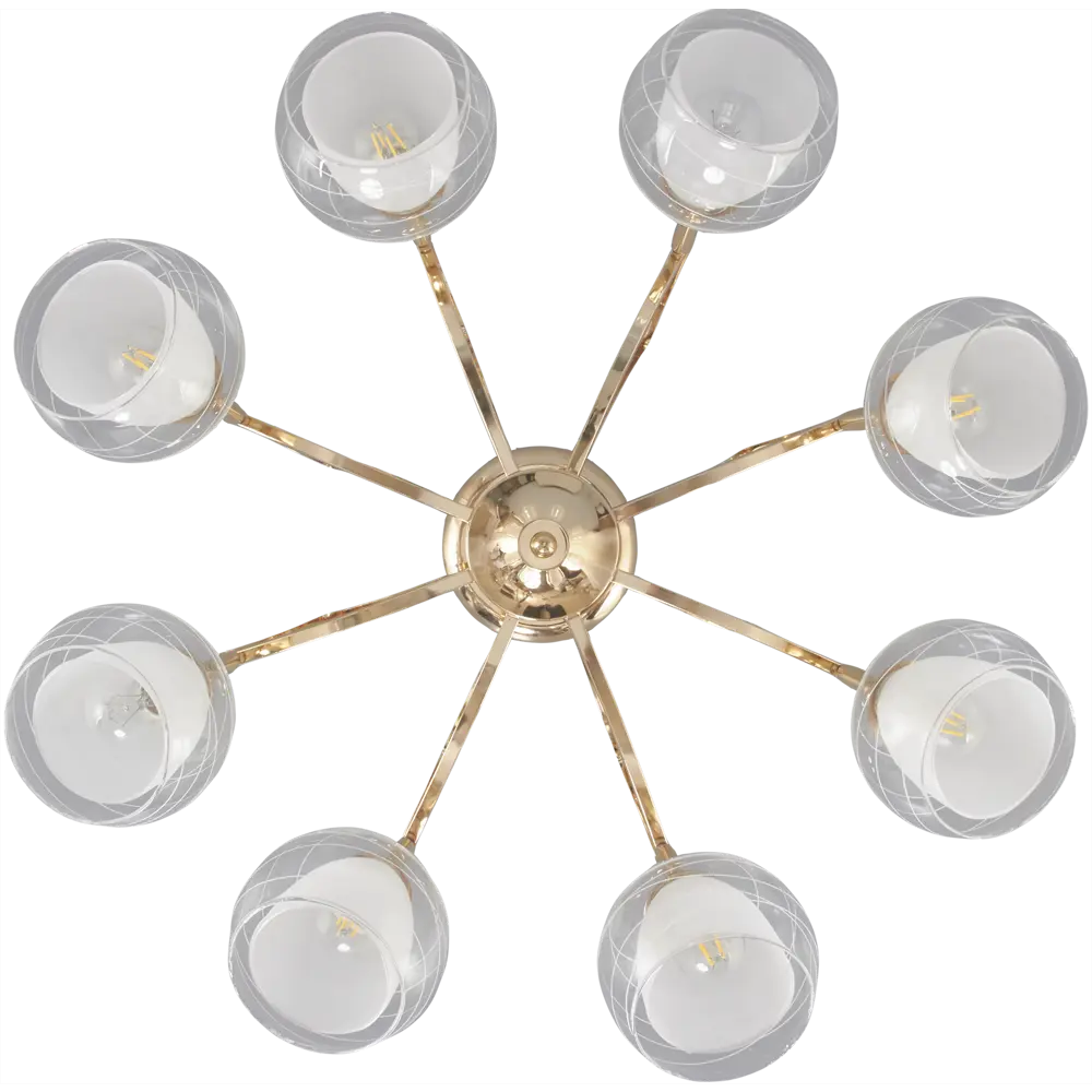 Люстра «Твинс» 8хЕ27х60 Вт, цвет золотой WINK STLM-2089561 - Вид №1