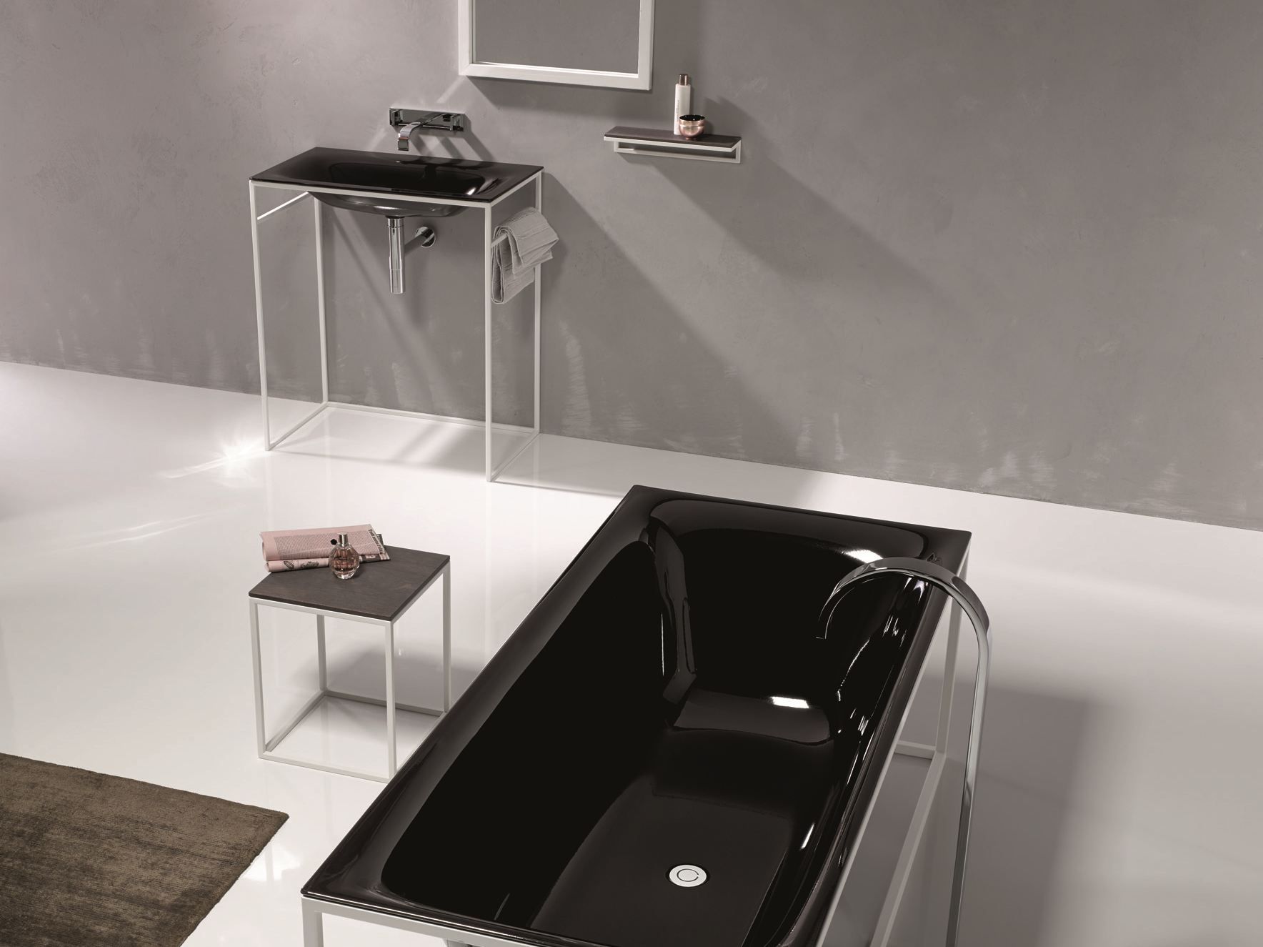 Одинарный прямоугольный умывальник из эмалированной стали Bette BetteLux Shape ARCH-00056760 - Вид №6