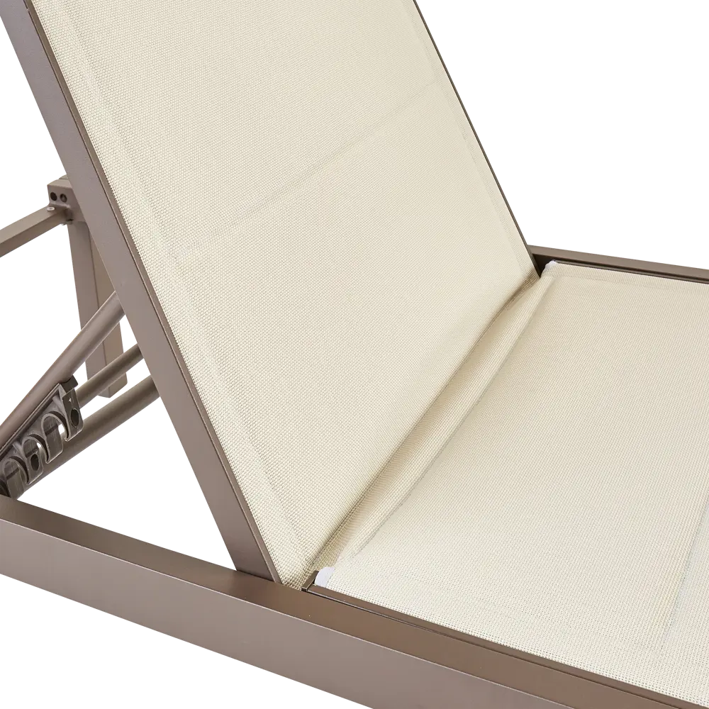 Шезлонг Naterial Aquila II 200x36x75 см алюминий/текстилен бежевый/коричневый STLM-2085430 - Вид №9