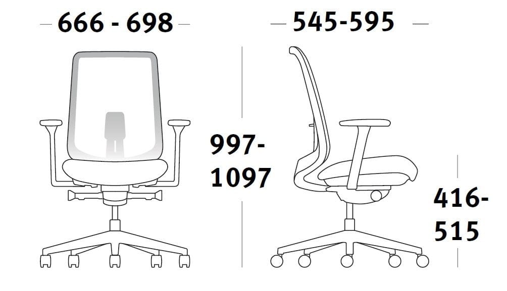 5 спиц смолы регулируемая высота операционный стул офиса Herman Miller VERUS ARCH-00051200 - Вид №13