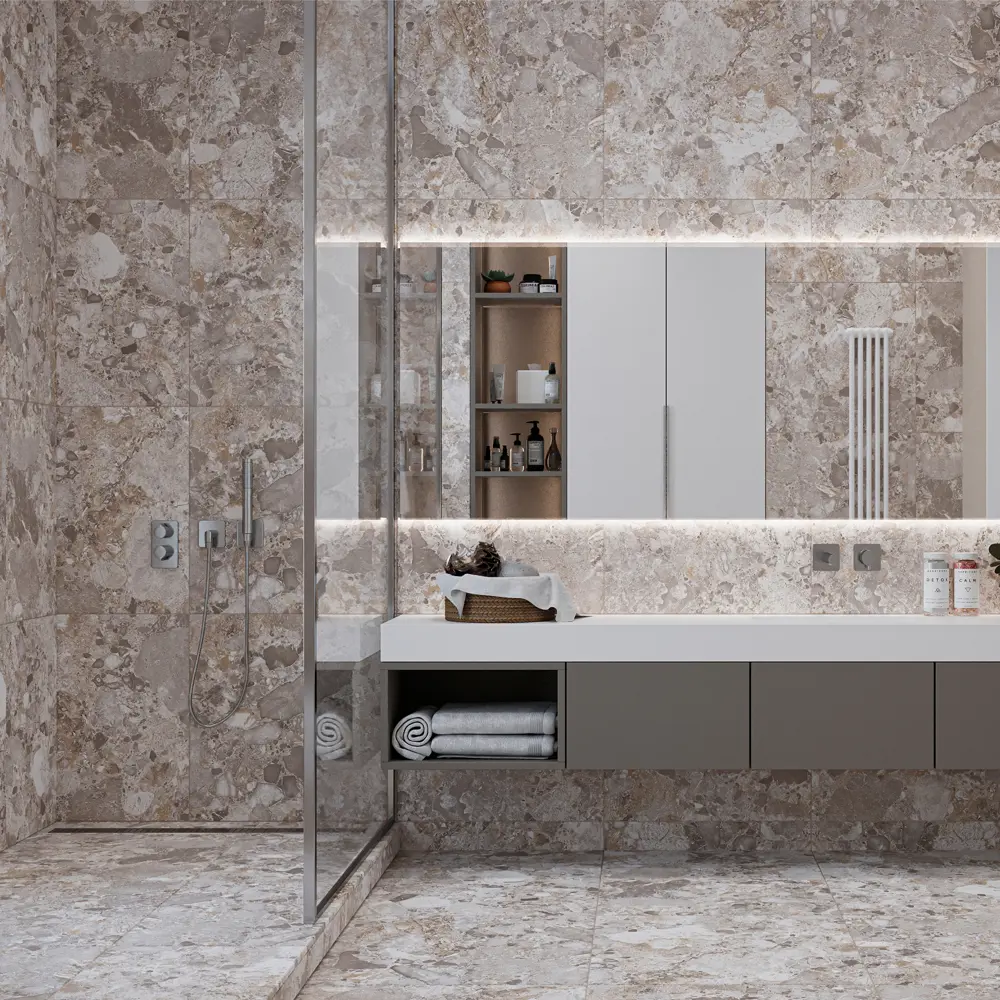 Глазурованный керамогранит Abgres Terrazzo 60x60 см 1.44 м² матовый цвет бежевый 89461847 STLM-2135798 Santreyd - Вид №3