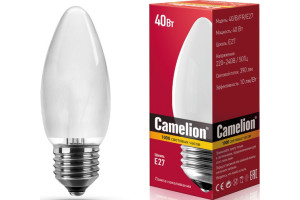15907829 Электрическая лампа накаливания с матовой колбой 40/B/FR/E27 свеча 13486 Camelion