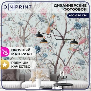 Фотообои винил на флизелине Onprint 400x270 см Birds house