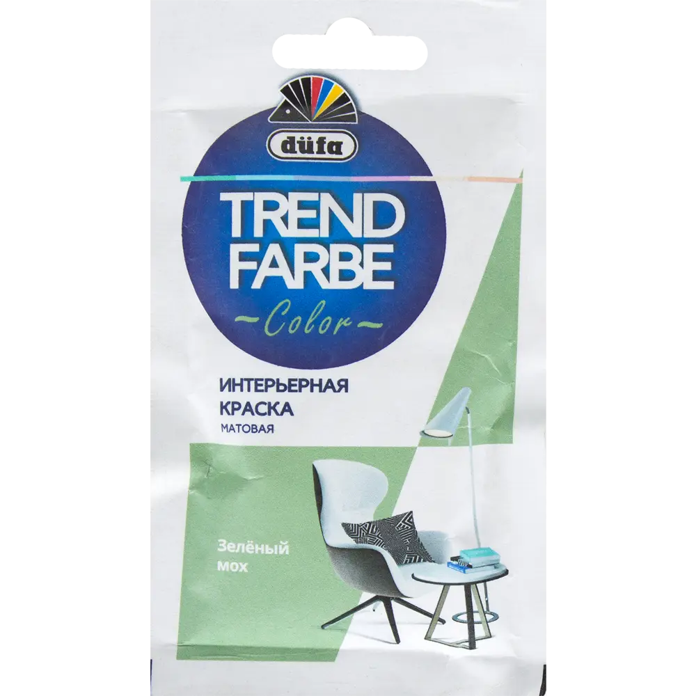 Краска для стен и потолков Trend Farbe цвет Зеленый мох 50 мл Dufa STLM-2156240
