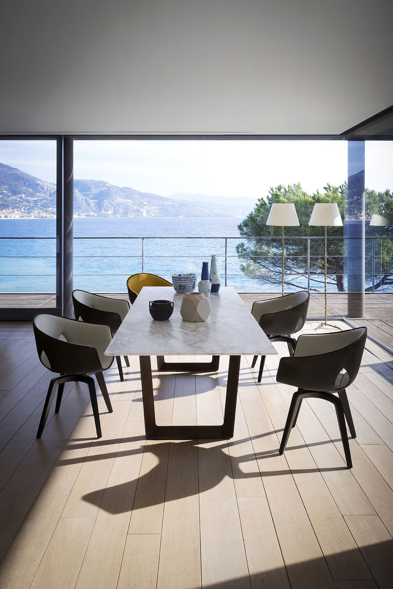 Тканевый стул с подлокотниками Poltrona Frau офис-офисные кресла ARCH-00082434 - Вид №9