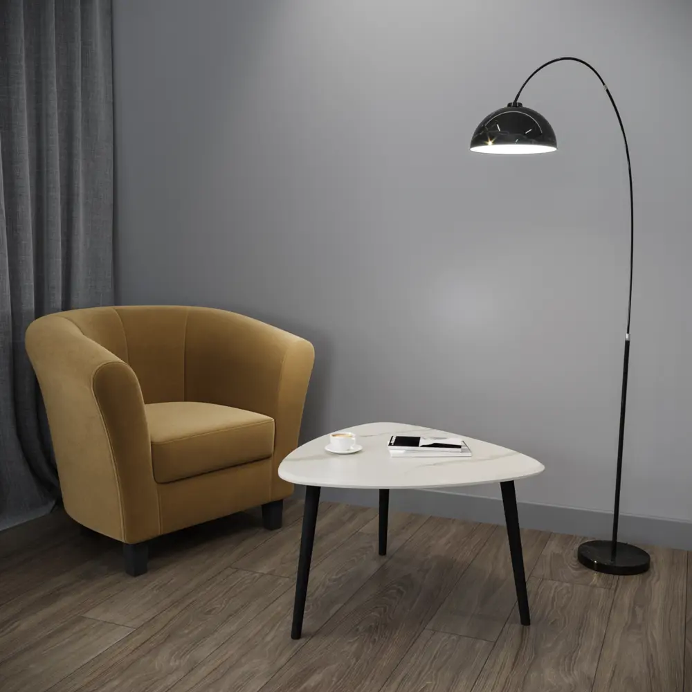 Журнальный столик треугольный 69x66 см белый SEASONS STLM-2071888 - Вид №2