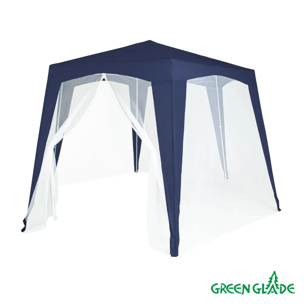 90303724 Тент садовый Green Glade 10061 2x2x2.6м синий STLM-0176025