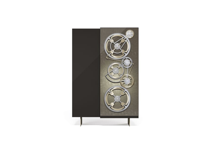 Деревянный и стеклянный шкаф с раздвижными дверями REFLEX ARCH-00107419