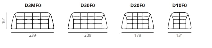 3-местный линейный диван AERRE ITALIA ALBATROS ARCH-00051108 - Вид №1