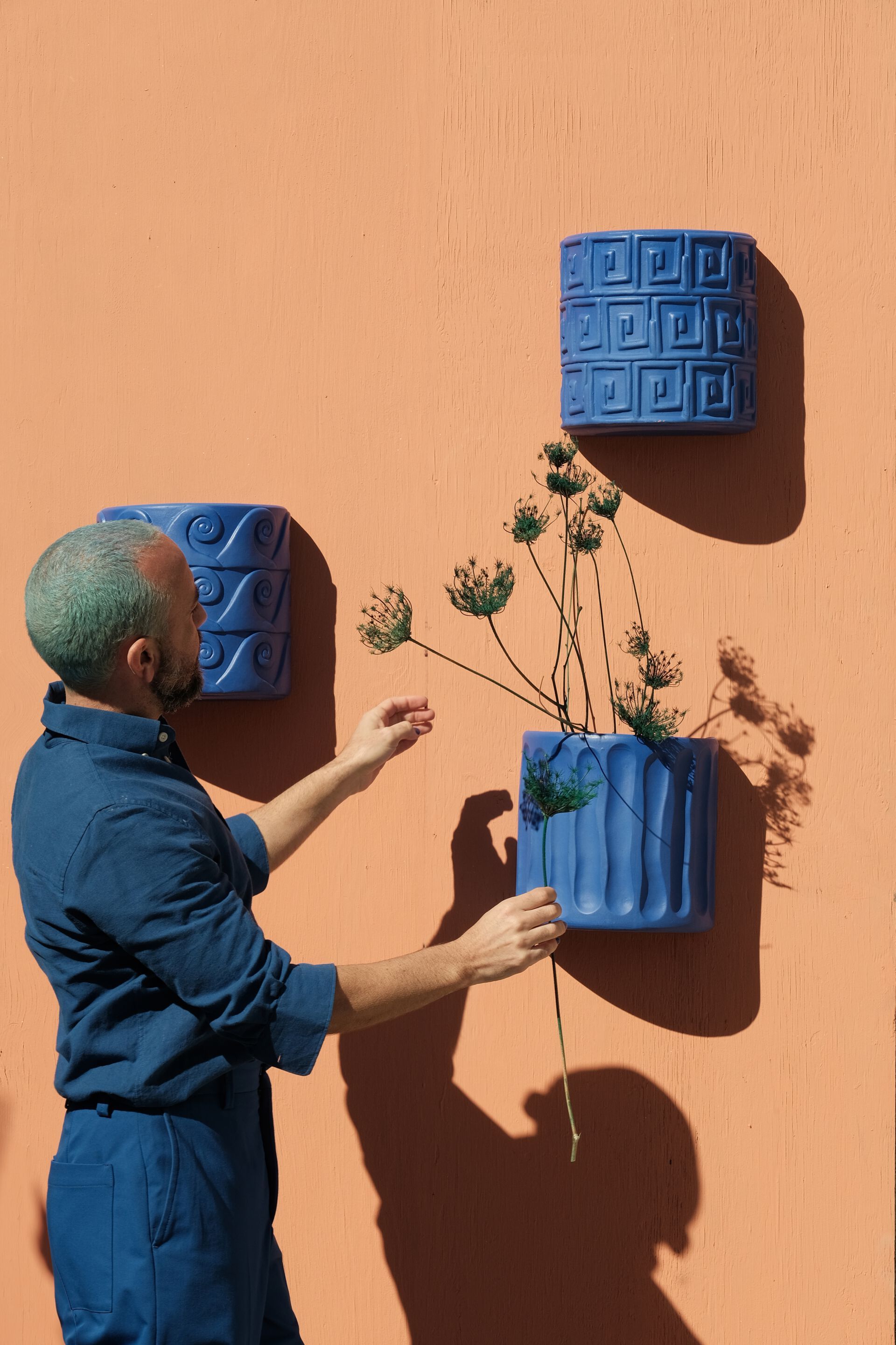 Терракотовая настенная ВАЗа Seletti Magna Graecia Cobalt ARCH-00063998 - Вид №5