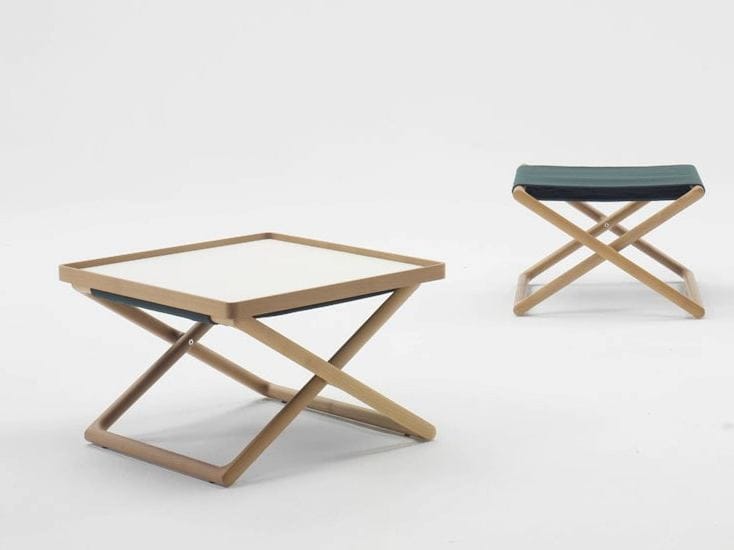 Деревянный прямоугольный журнальный столик с подносом Paola Lenti ARCH-00103224 - Вид №1