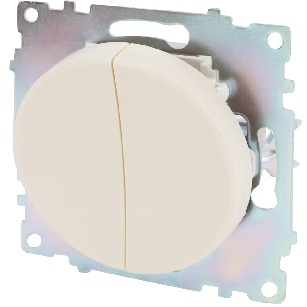 Выключатель встраиваемый Onekey Florence 2 клавиши, цвет бежевый ONEKEYELECTRO STLM-2045237 - Вид №2