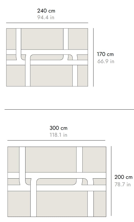 Прямоугольный шерстяной ковер с геометрическим рисунком Punt Stockholm ARCH-00040044 - Вид №3
