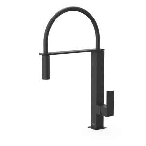 Смеситель с одной ручкой и гибким изливом для кухни-00648701NM TRES