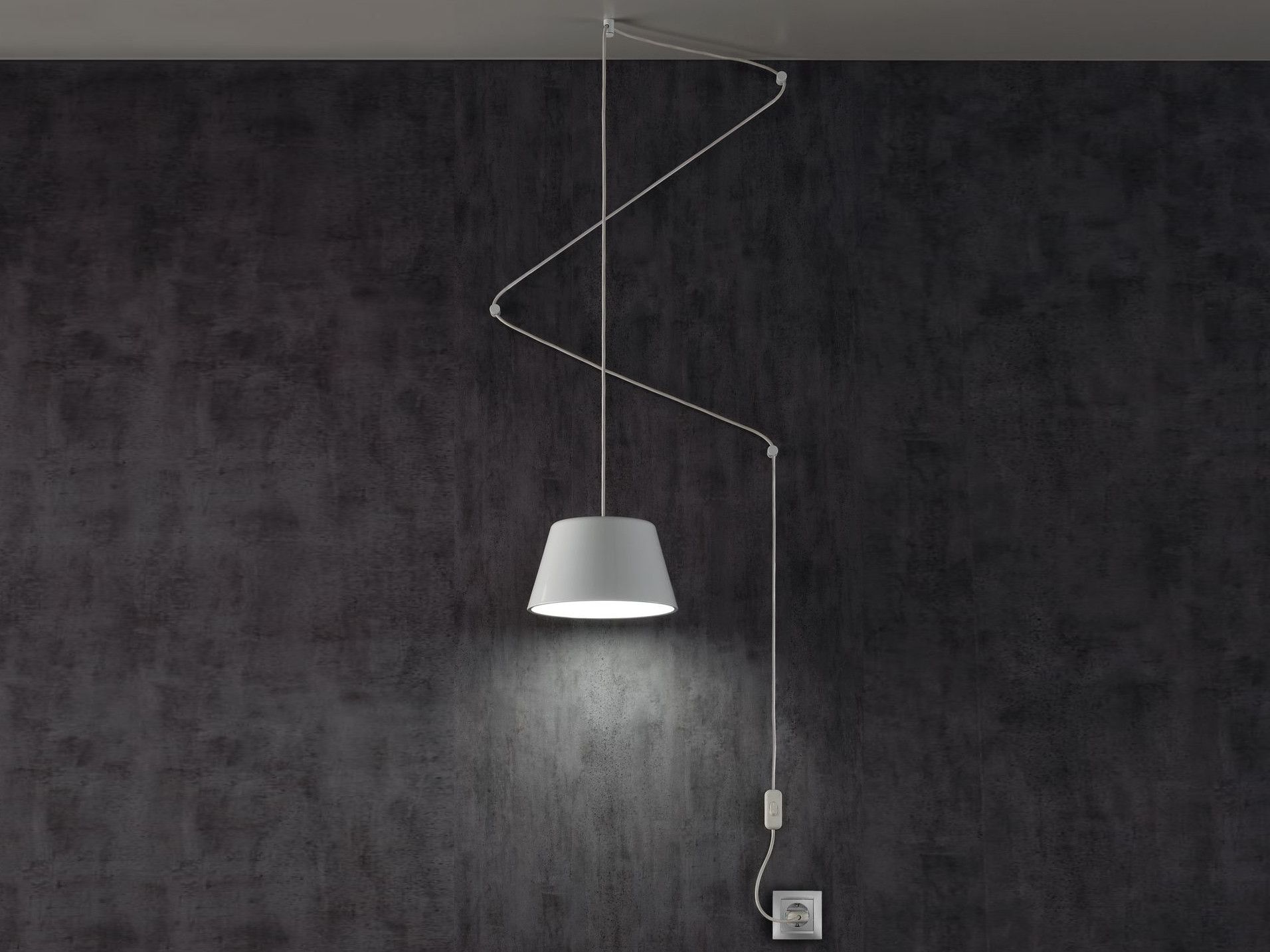 Регулируемая светодиодная подвесная лампа с розеткой Olé Lighting Sento ARCH-00137073 - Вид №1