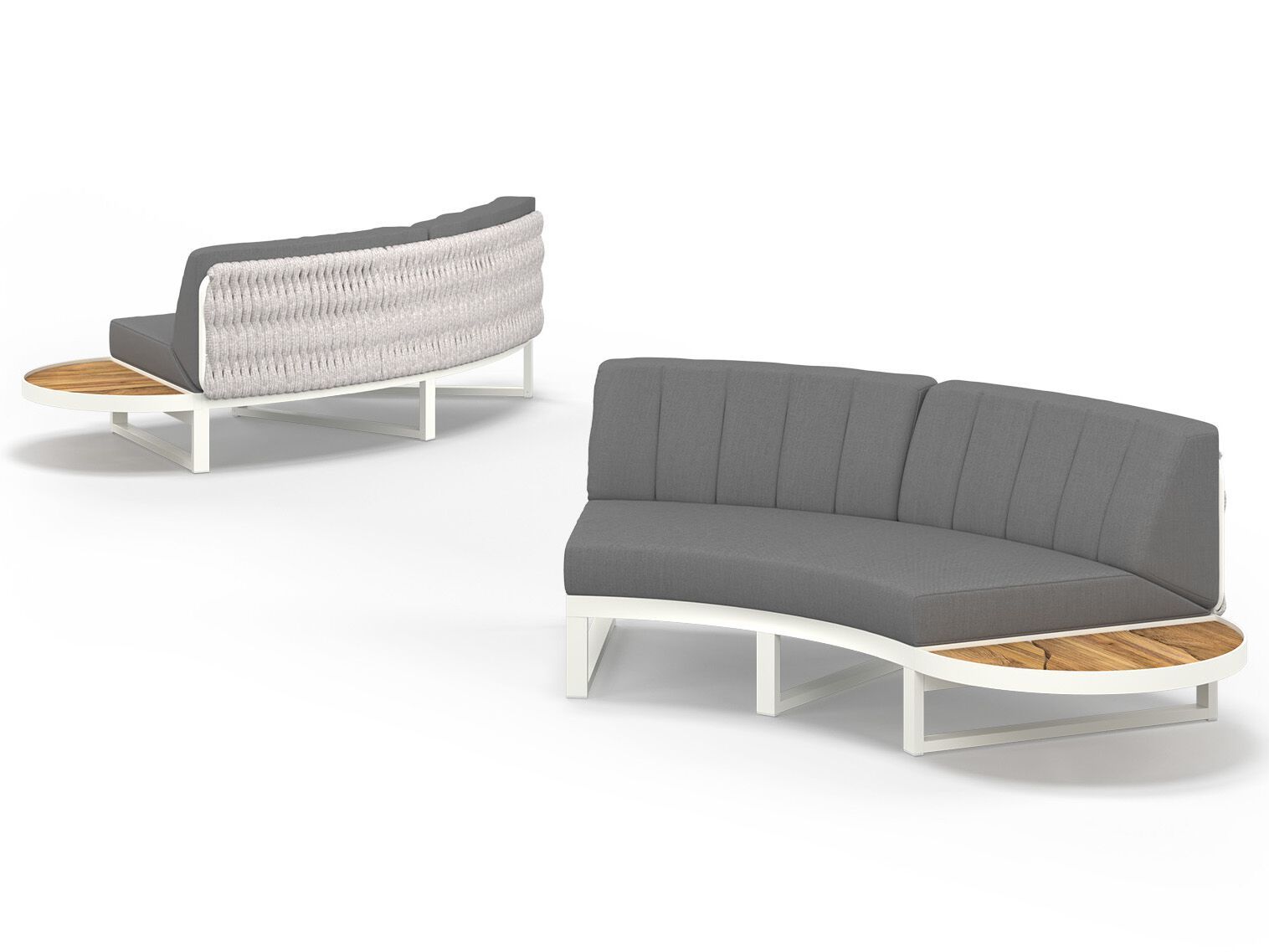 Тканевый изогнутый модульный садовый диван MAMAGREEN Munia ARCH-00064107 - Вид №5