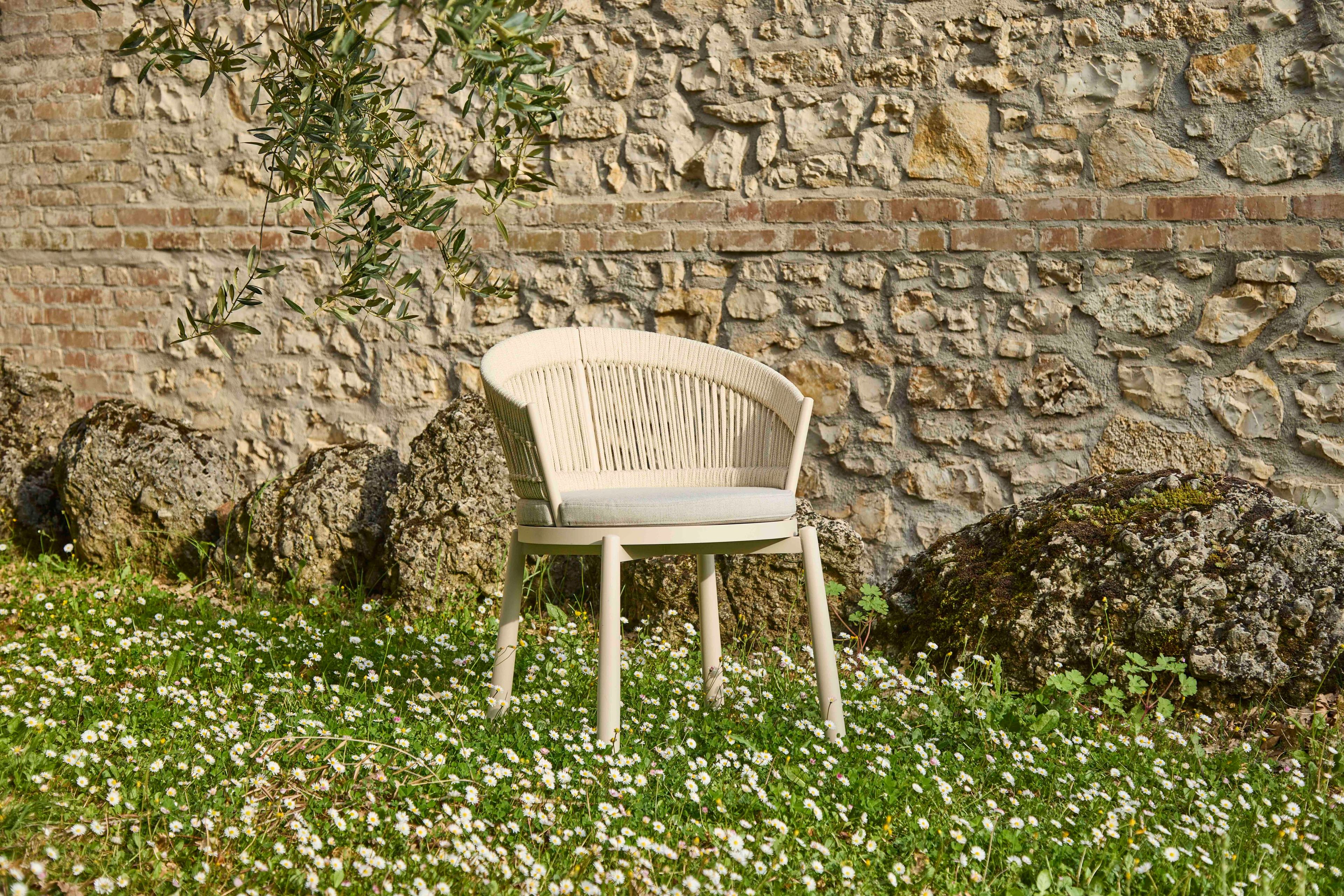 Веревочный и алюминиевый садовый стул с подлокотниками YAAZ Черепаха ARCH-00051144 - Вид №7