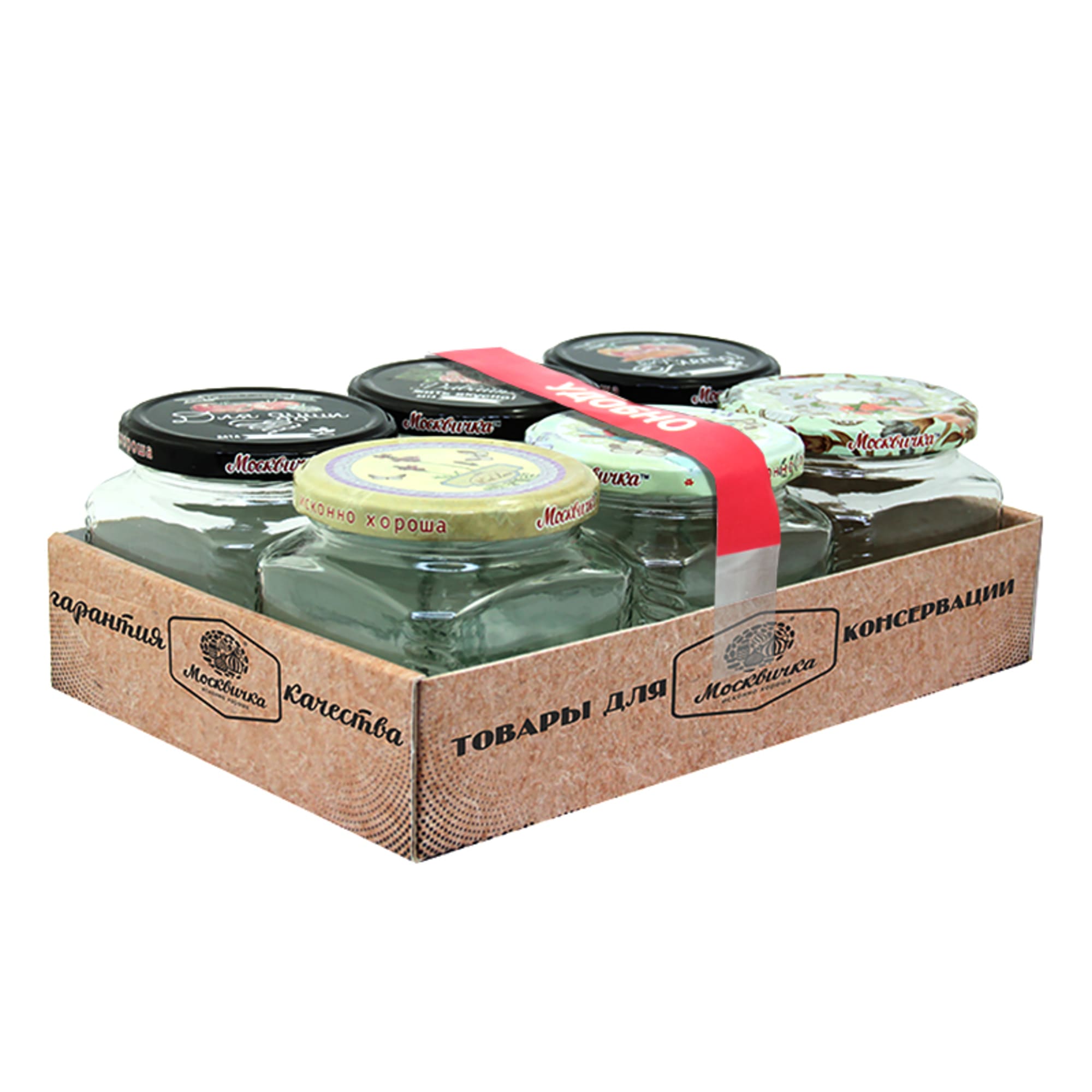 89154805 Банка с крышкой Москвичка ТО-82 v0.39 л 6 шт Santreyd 