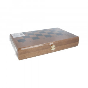 1171 Игра настольная Шахматы-шашки-нарды "Аристократ", тонированные, 30х20см Ладья