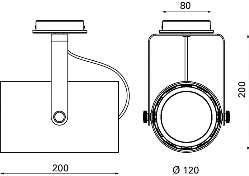 Экструдированный алюминиевый регулируемый светодиодный прожектор с диммером Lucifero's Phar ARCH-00107921 - Вид №3