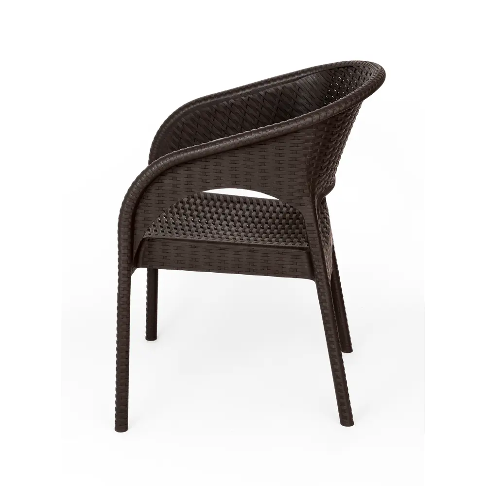 Кресло Rattan Ola Dom 62x58x80.5 см полипропилен цвет коричневый Santreyd STLM-2170235 - Вид №3