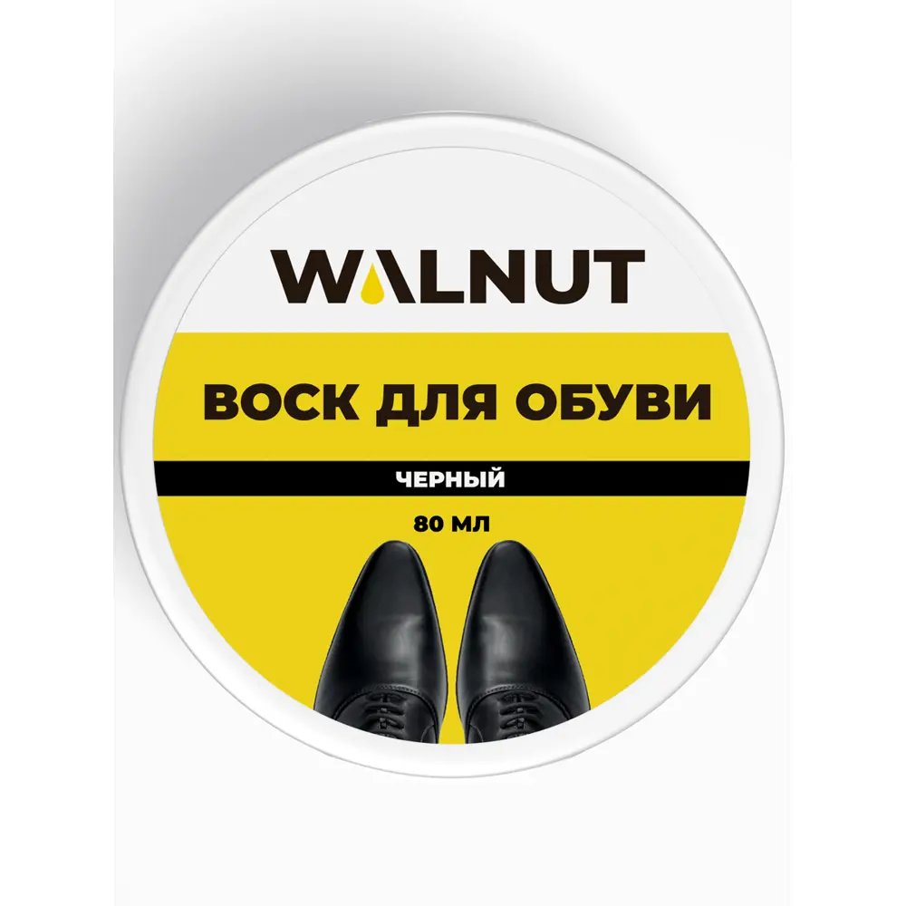 Воск для обуви WALNUT цвет черный 80 мл