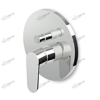 ZSN096 - R97800 Встраиваемый однорычажный смеситель для ванны и душа с переключателем, для универсального встраиваемого корпуса Zetasystem R97800. <br> Картридж с ограничителем расхода и температуры. Zucchetti Sun 