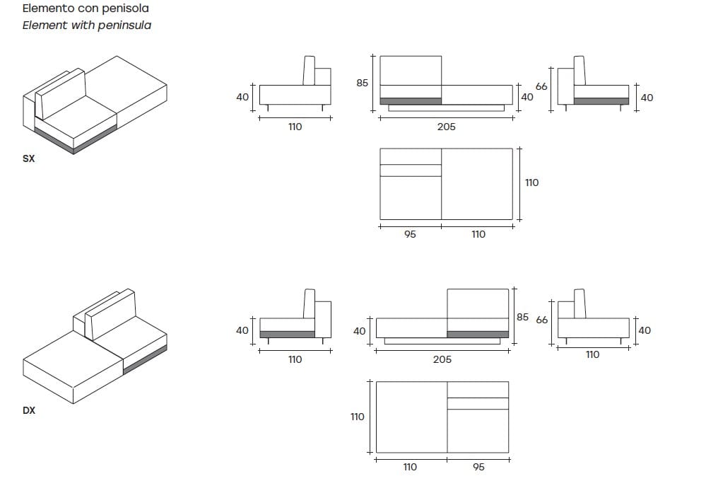 Линейный диван FIAM ITALIA CARRARA ARCH-00140908 - Вид №19