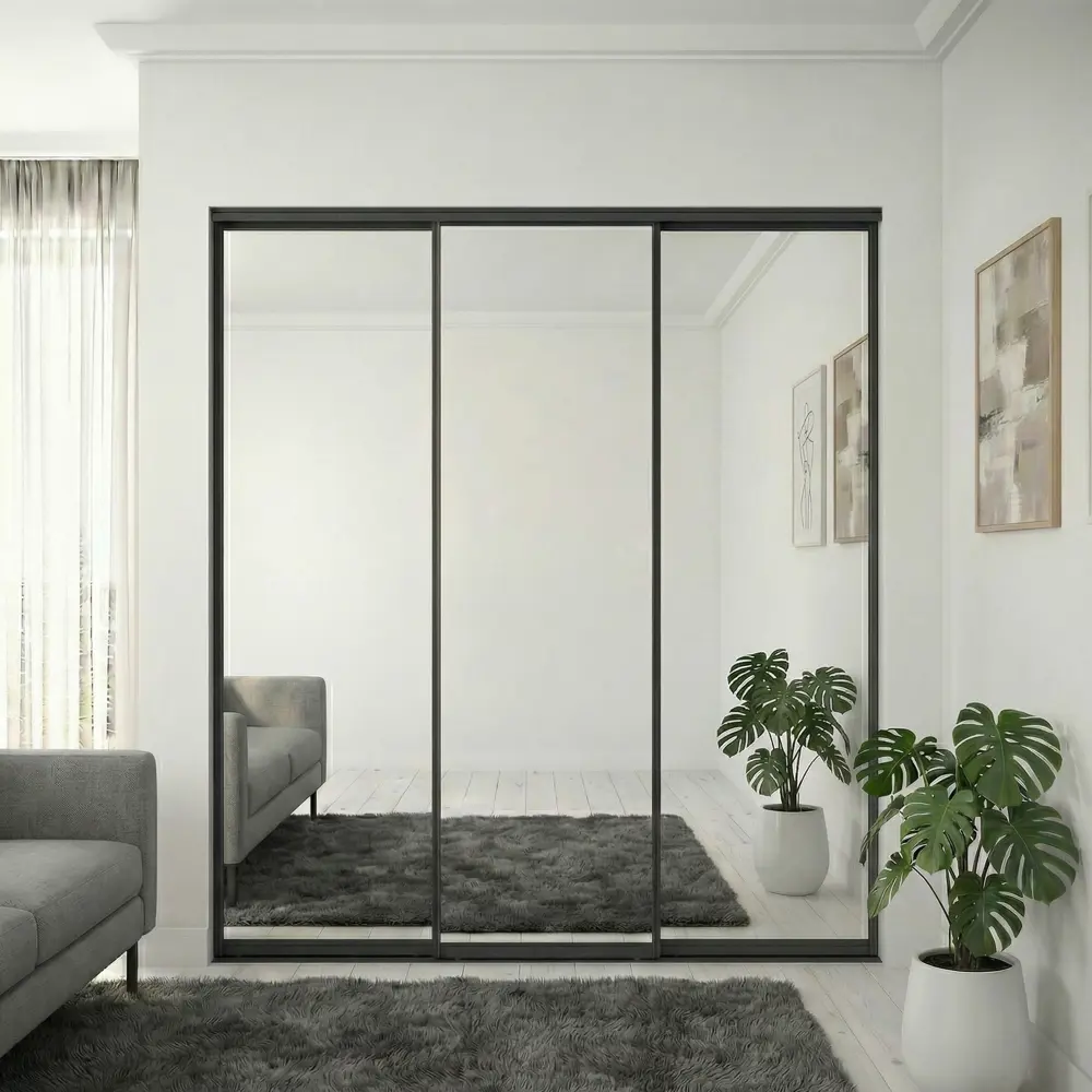 Дверь-купе KONSENSA 225.5x60.4 см с зеркалом профиль черный STLM-2095458 - Вид №7